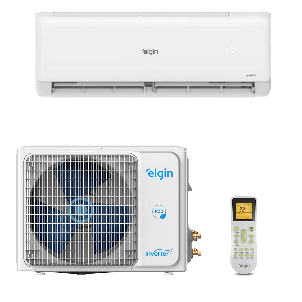 AR CONDICIONADO SPLIT ELGIN HI WALL ECO INVERTER II 12.000 BTU/H FRIO MONOFÁSICO BRANCO 45HJFI12C2WC/45HJFE12C2CC - 220V