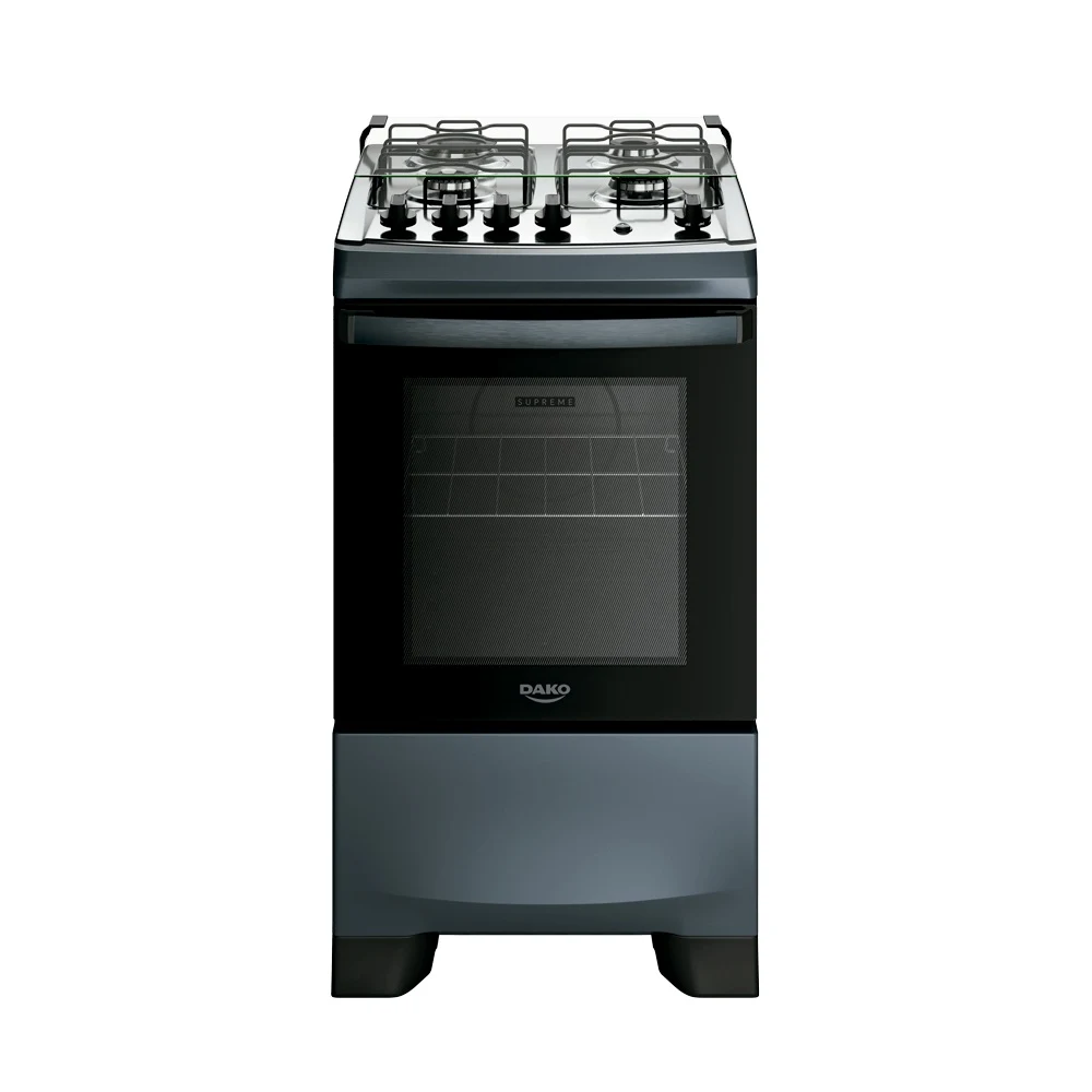 FOGÃO DAKO 4 BOCAS MESA INOX SUPREME TITANIUM BIVOLT