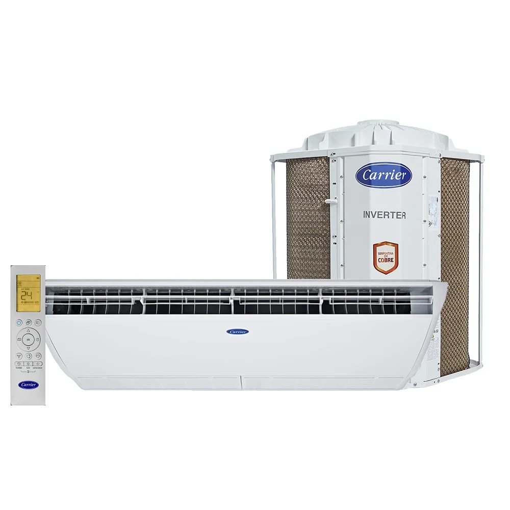 AR CONDICIONADO SPLIT CARRIER TETO XPOWER INVERTER 48.000 BTU/H FRIO MONOFÁSICO BRANCO 42ZQVE48C5/38CCVE48515MC - 220V