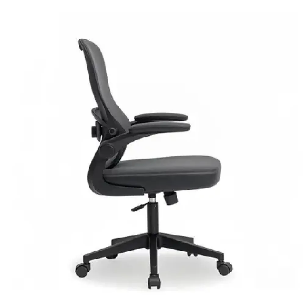 Cadeira de Escritório Executiva Base Preta com Rodinha Fortt Linea Cinza - CSF20-CZ