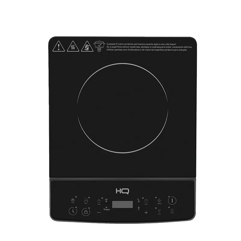 Cooktop de Indução HQ 1 Boca Portátil 1200W Preto HQ-IDS2001 127V