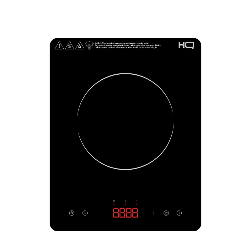 Cooktop de Indução HQ 1 Boca Portátil 1200W Preto HQ-IDS2001P 127V