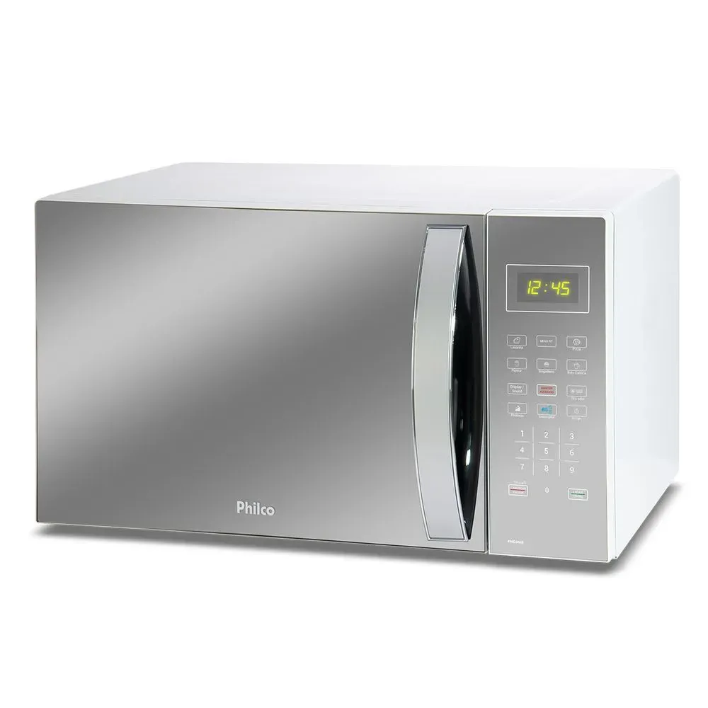 Micro-ondas de Embutir Philco 37 Litros Limpa Fácil 1400W Espelhado e Branco PMB37EB 127V