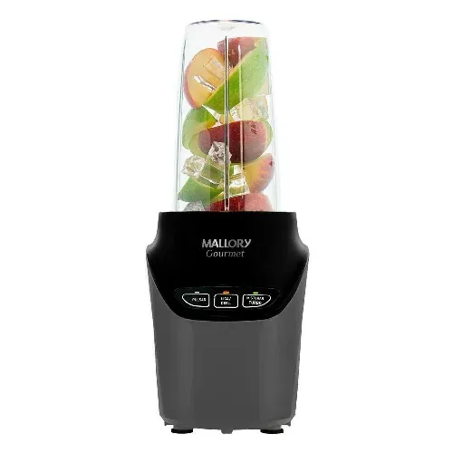 Super Liquidificador e Processador Mallory Gourmet Preto e Chumbo 220V