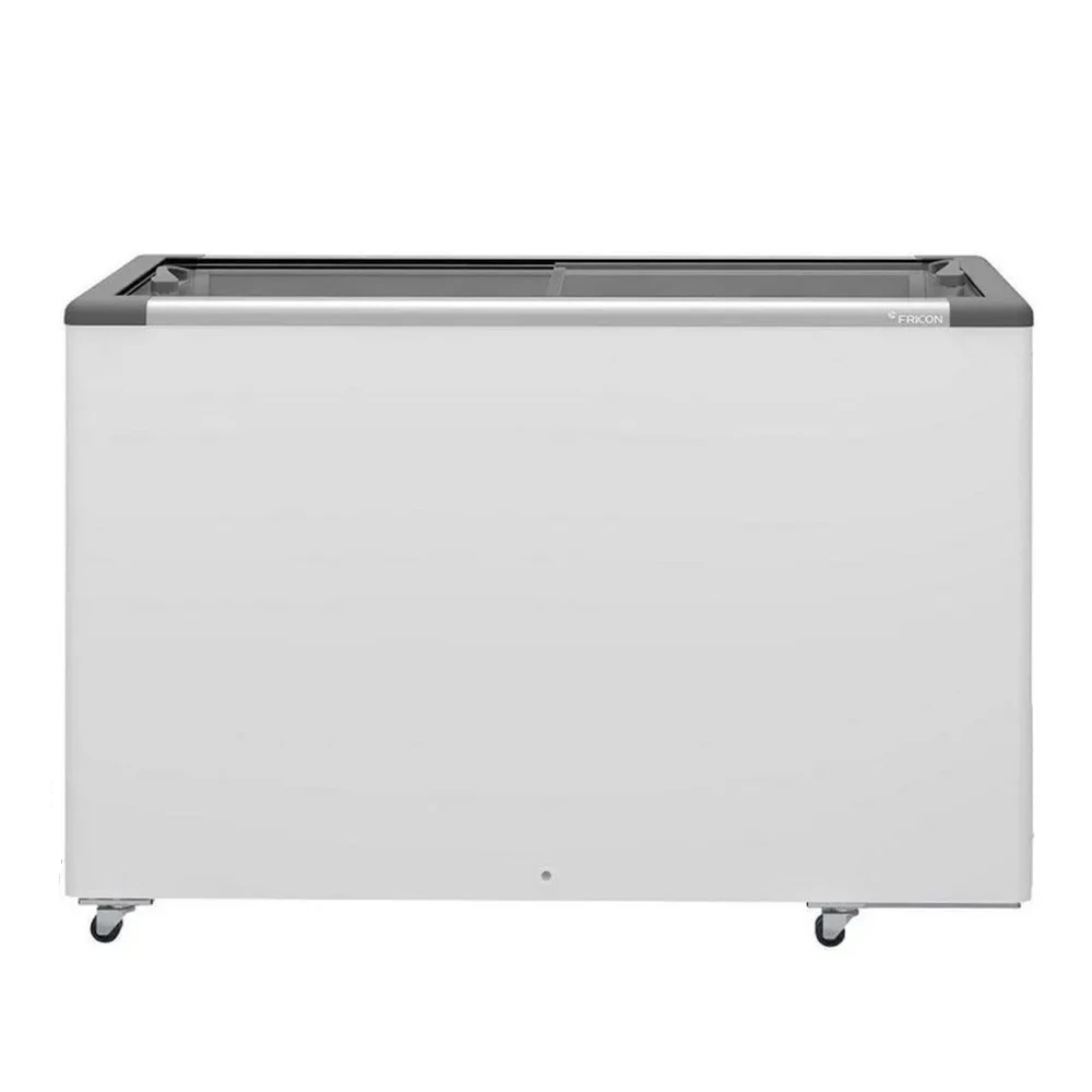 Freezer Conservador Horizontal Fricon 411 Litros Baixa Temperatura Tampa de Vidro Branco HCEB 411