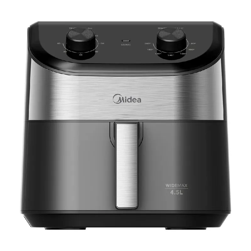Fritadeira Elétrica Midea 4,5 Litros Widemax Cyclone Preta e Inox 127V