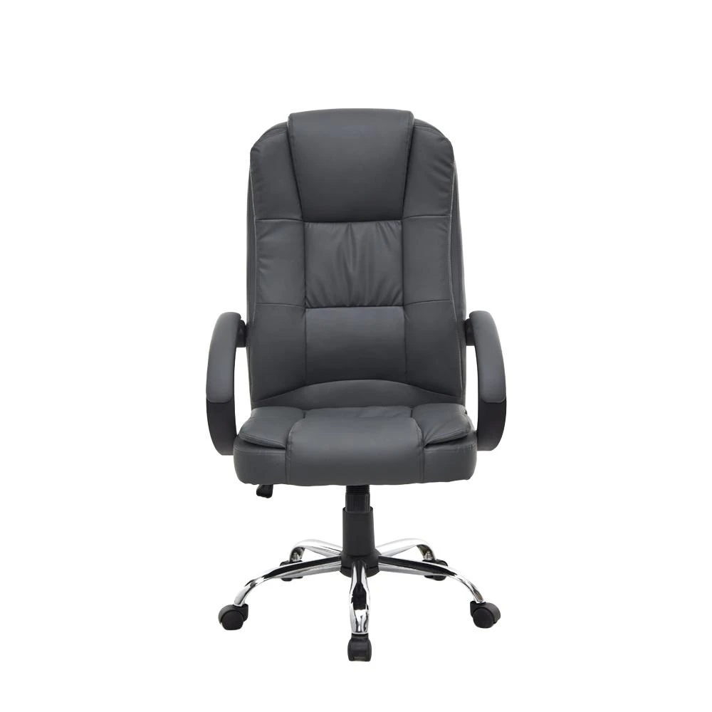 Cadeira de Escritório Presidente Fox Racer Base Cromada com Rodinha Cinza UT-C300