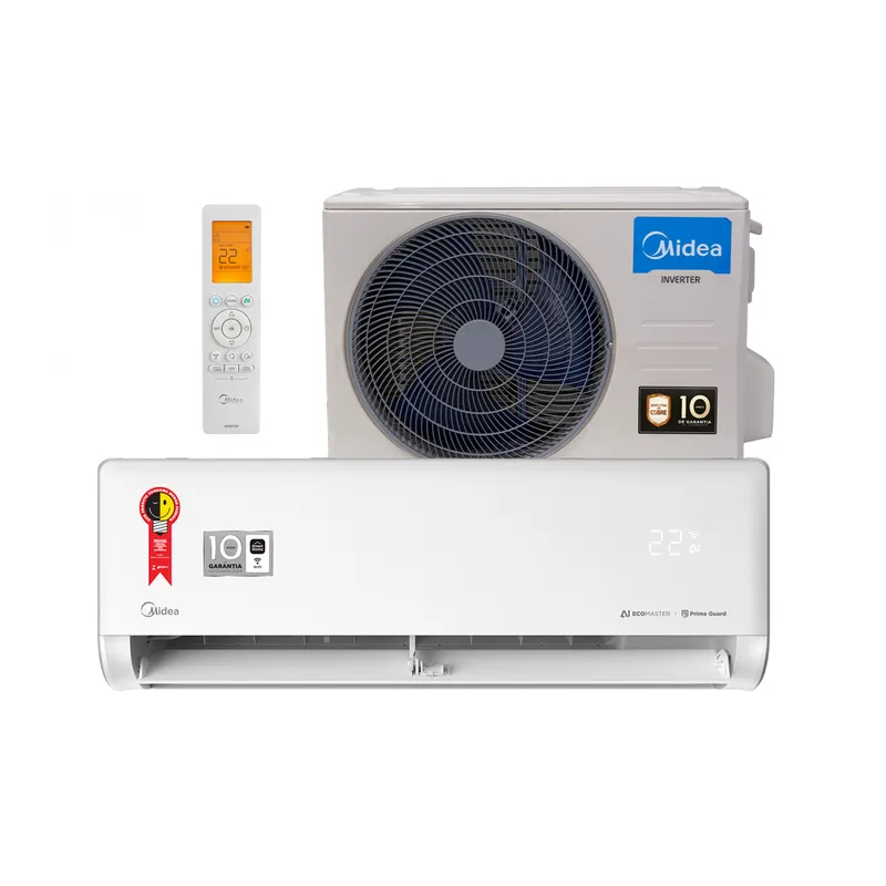Ar Condicionado Split Midea Hi Wall Inverter AI Ecomaster 12.000 BTU/h Quente e Frio Monofásico Bran