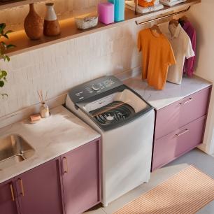 Máquina de Lavar Brastemp 14Kg com Smart Sensor e Reduzir Tempo Branca BWJ14AB